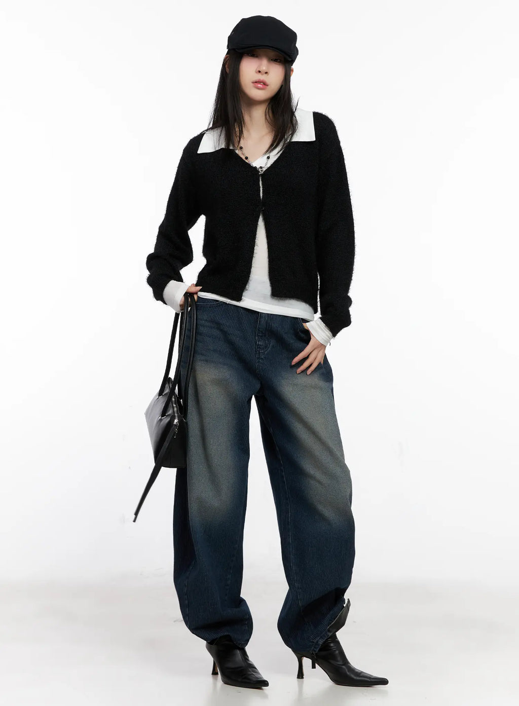 Marlee Corduroy Washed Wide-Leg Jeans CG526