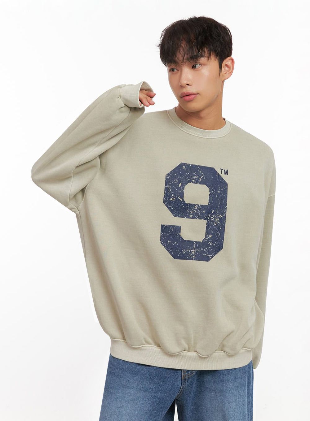 Men's Casual Long-Sleeve Oversized Tee ID427