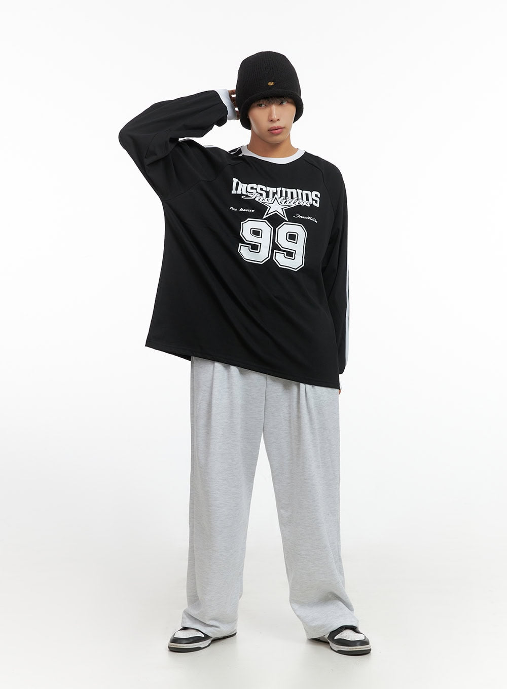 Men's Pintuck Wide Fit Sweatpants IO420