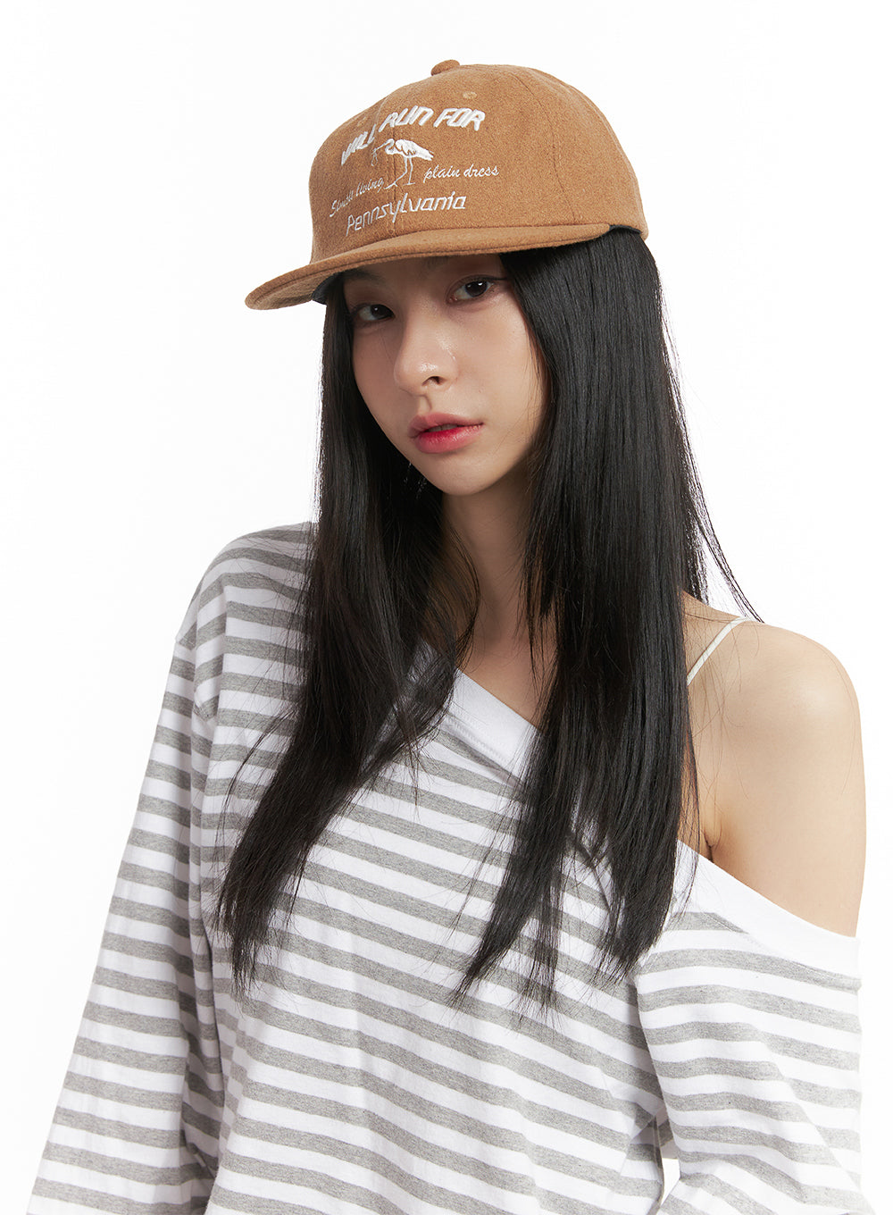 Lettering Embroidered Hat CN426