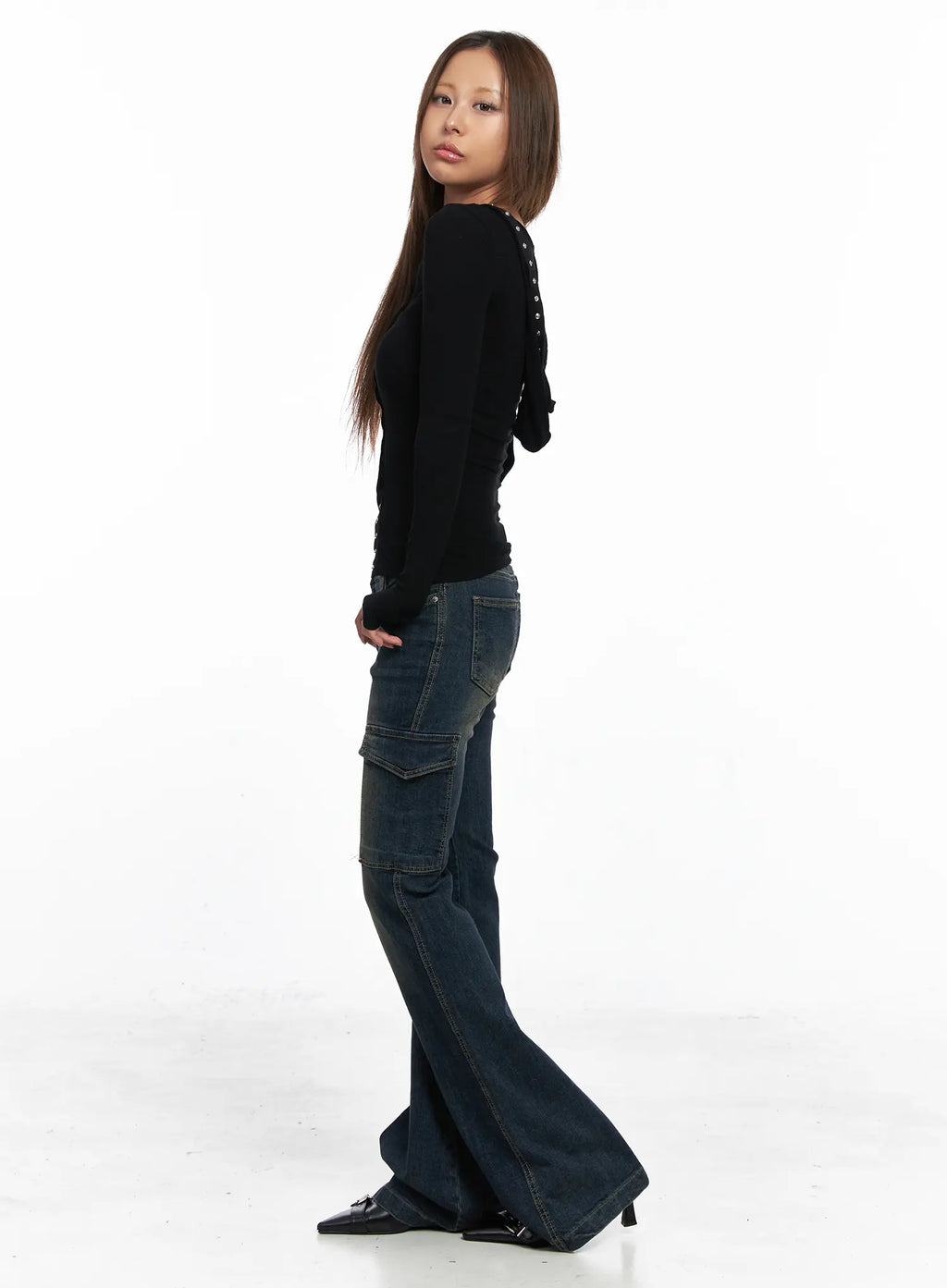 Owen Low-Rise Vintage Wash Flared Jeans CO510