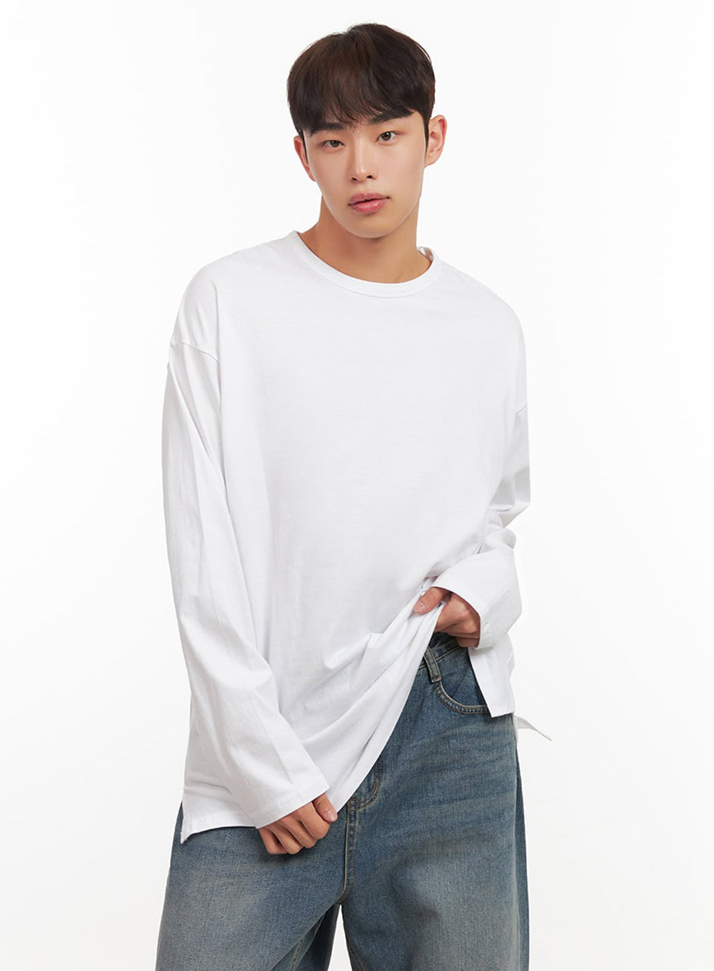 Men's Essential Oversized Long-Sleeve T-Shirt IF517