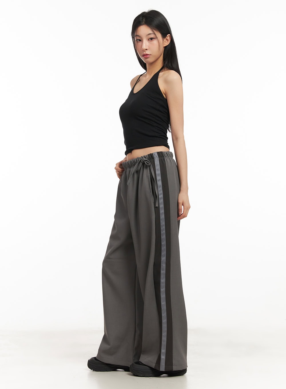 Ribbon Wide-Fit Track Pants CM503