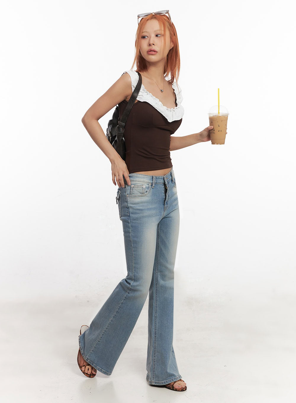 Frill-Trimmed Crop Top IA515