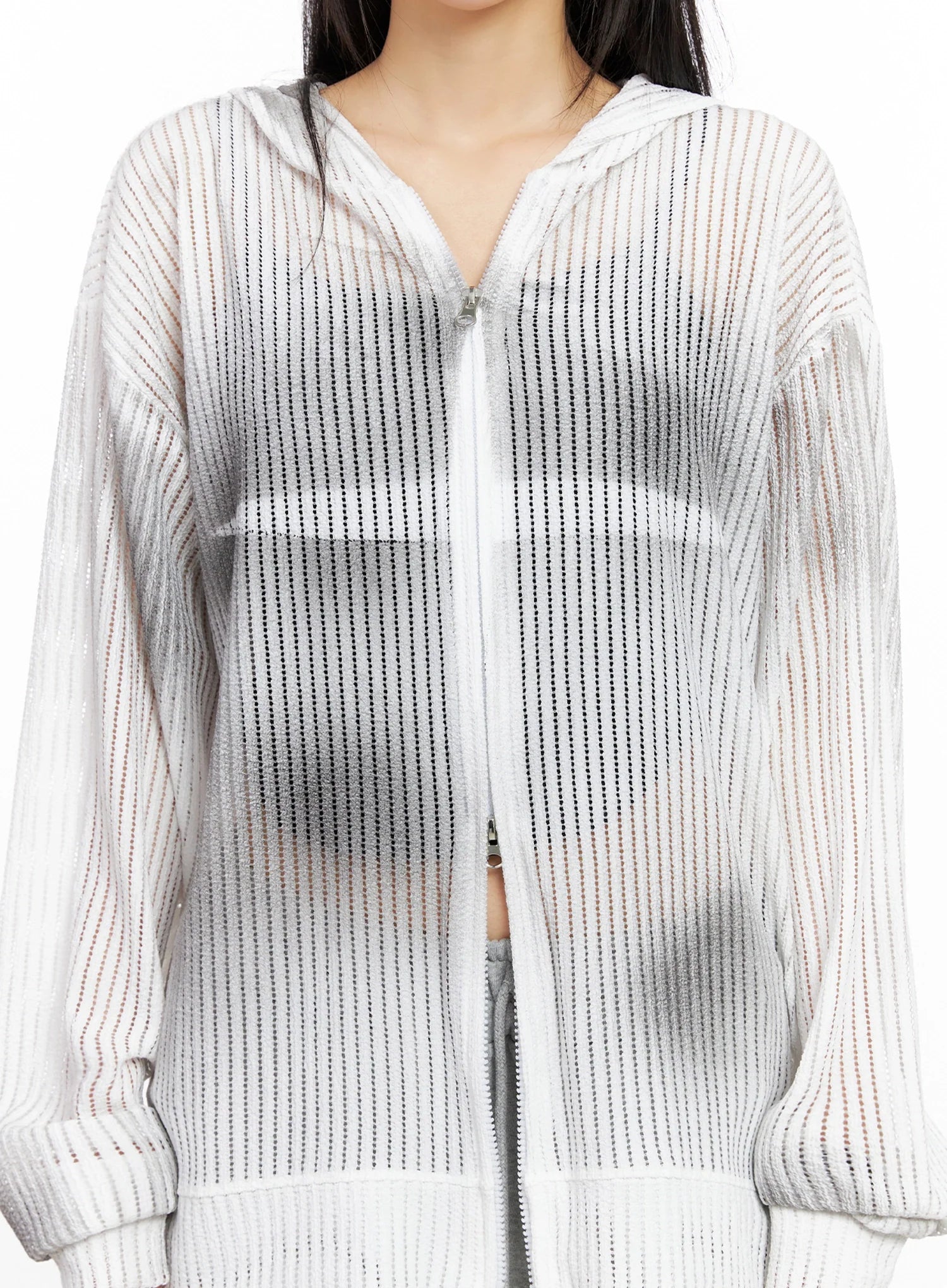 Mesh Gradient Zip-Up Hoodie IG508