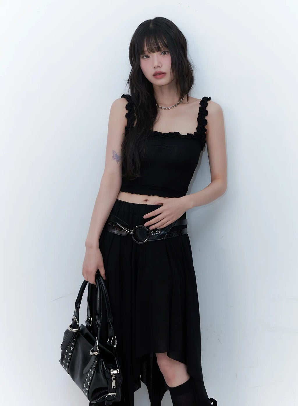 Frill Cropped Tank Top CU520