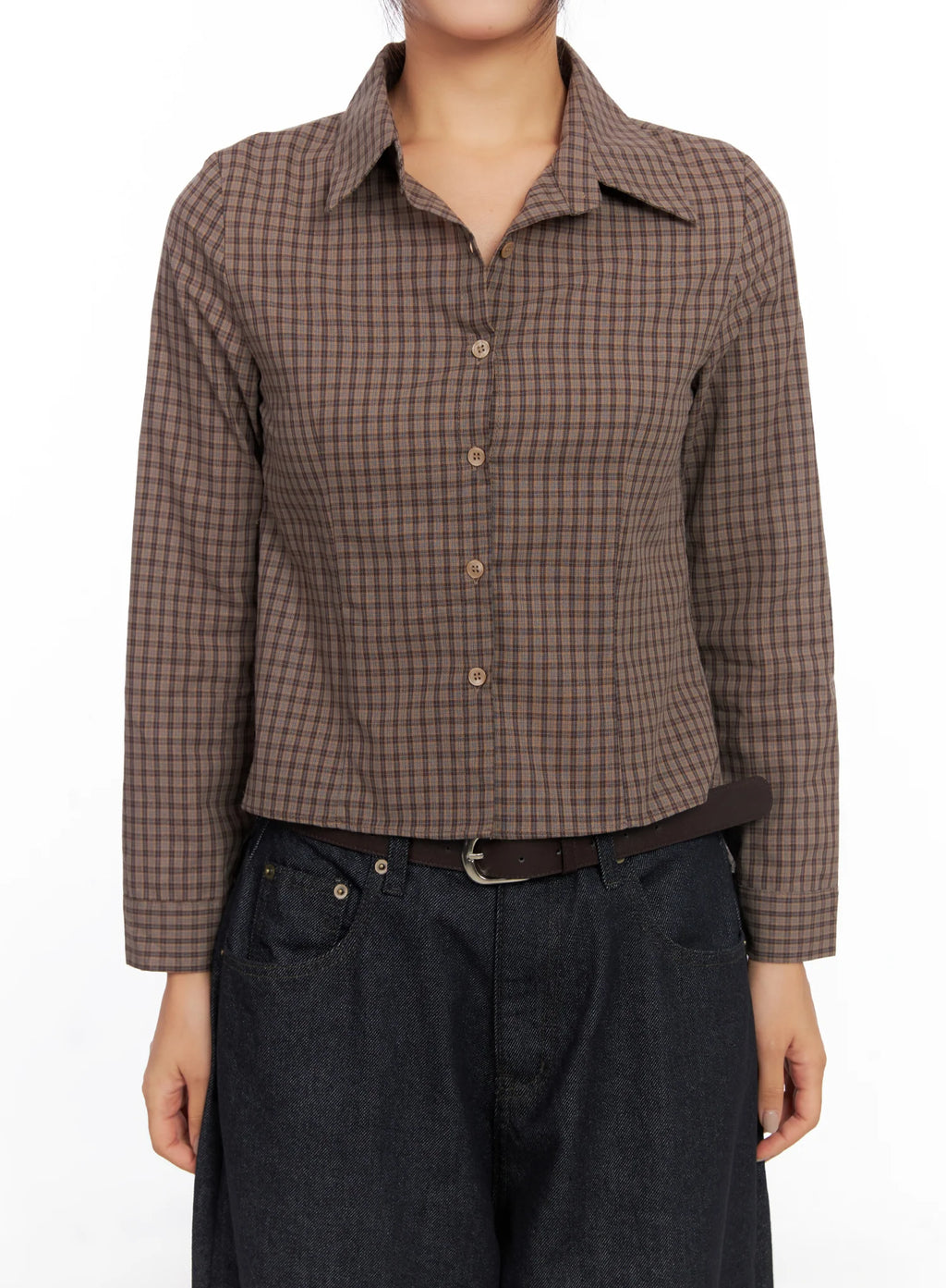 Slim Fit Plaid Long Sleeve Shirt CO515