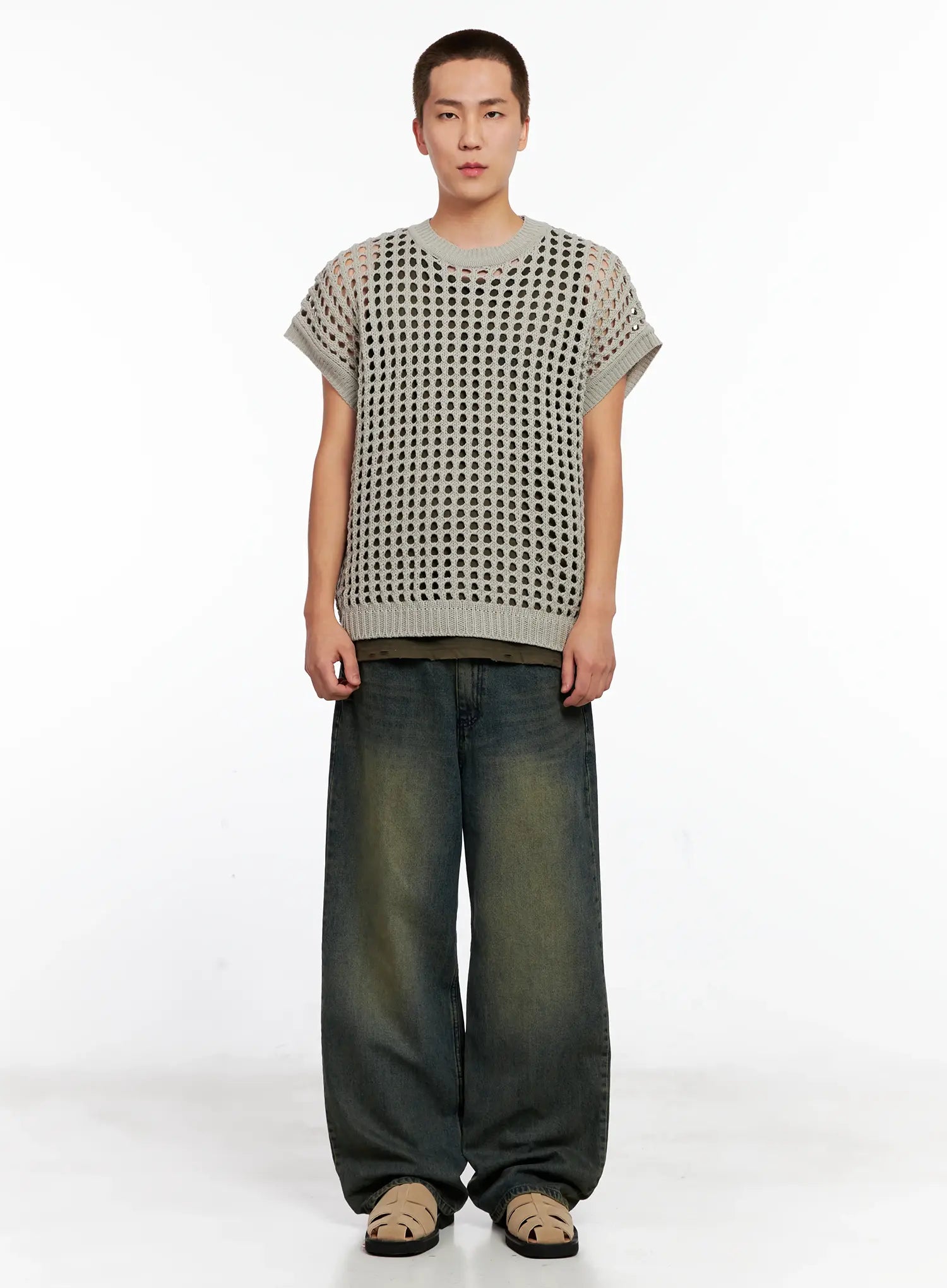 Men's Mesh Knit Vest IG508