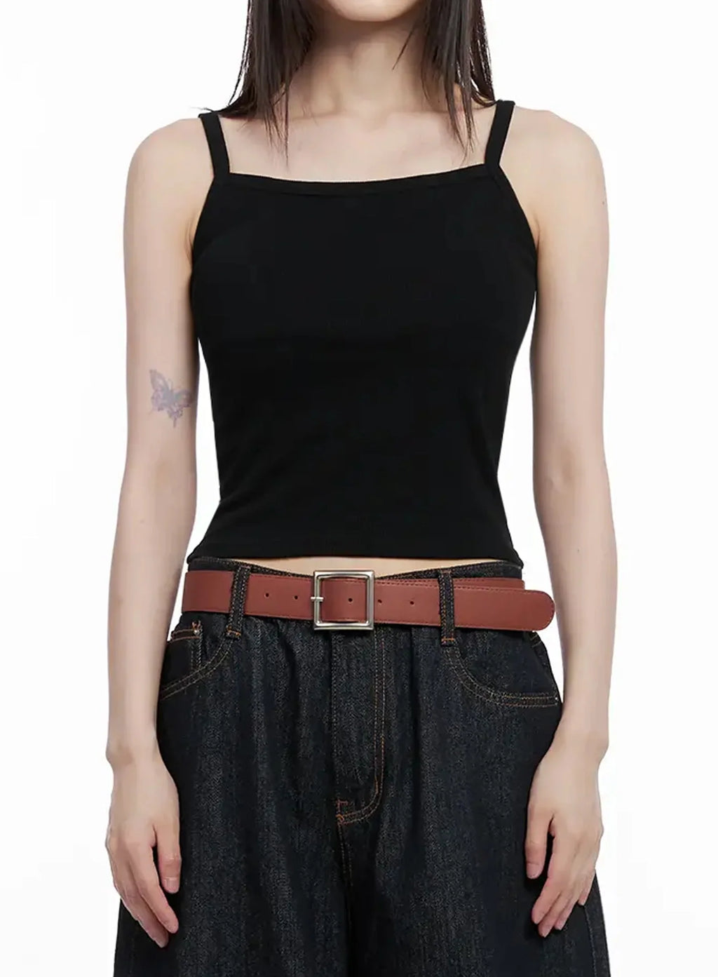 Ribbed Sleeveless Crop Top IL531