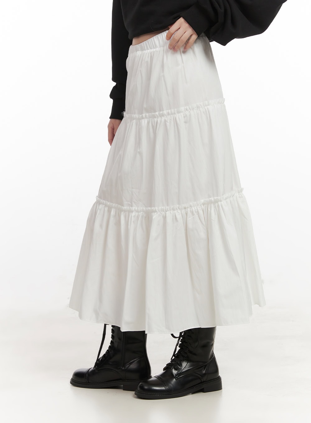 Classic Ruffle Flare Maxi Skirt CJ523