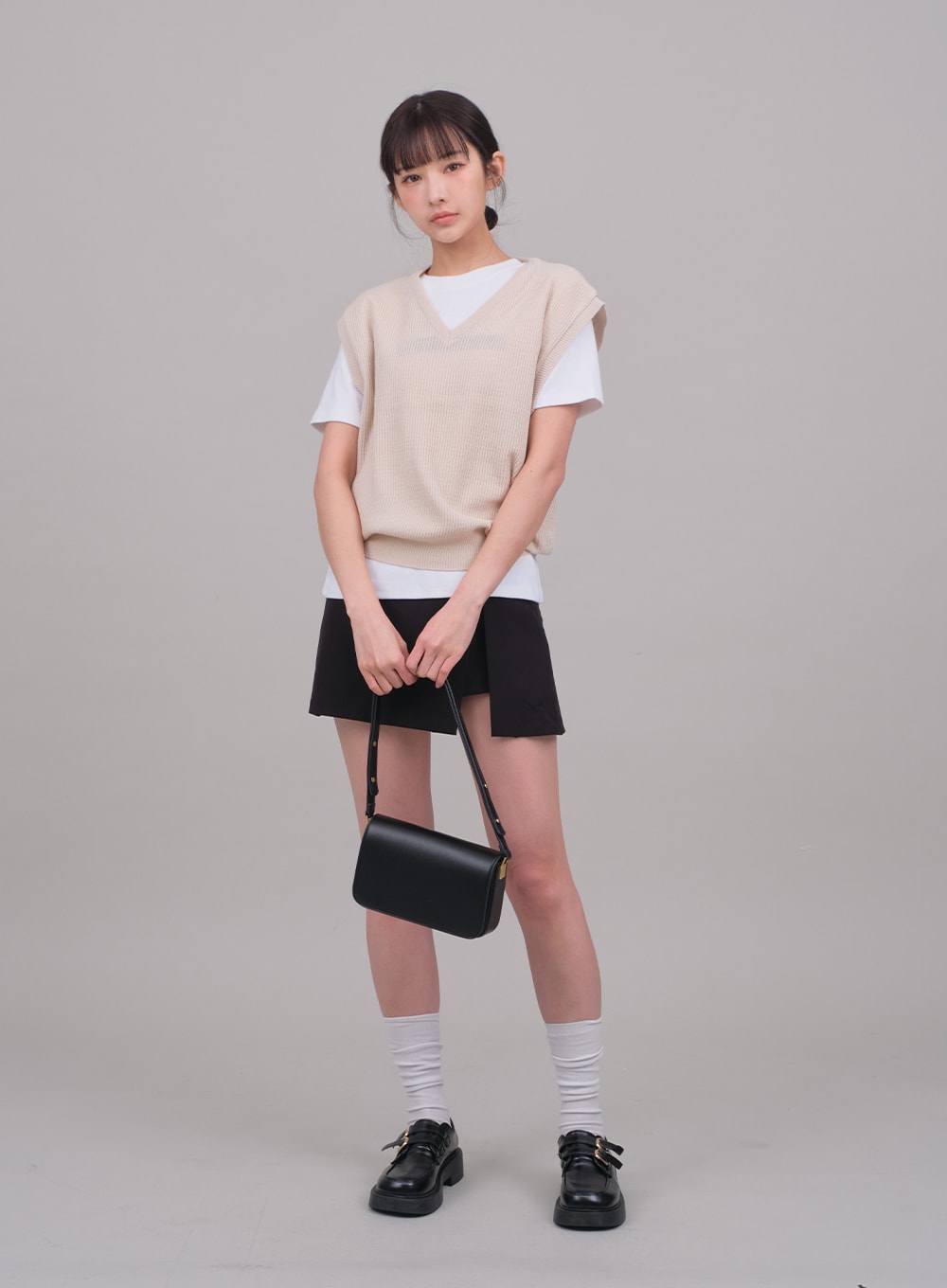 Skort with Front Slit C2701