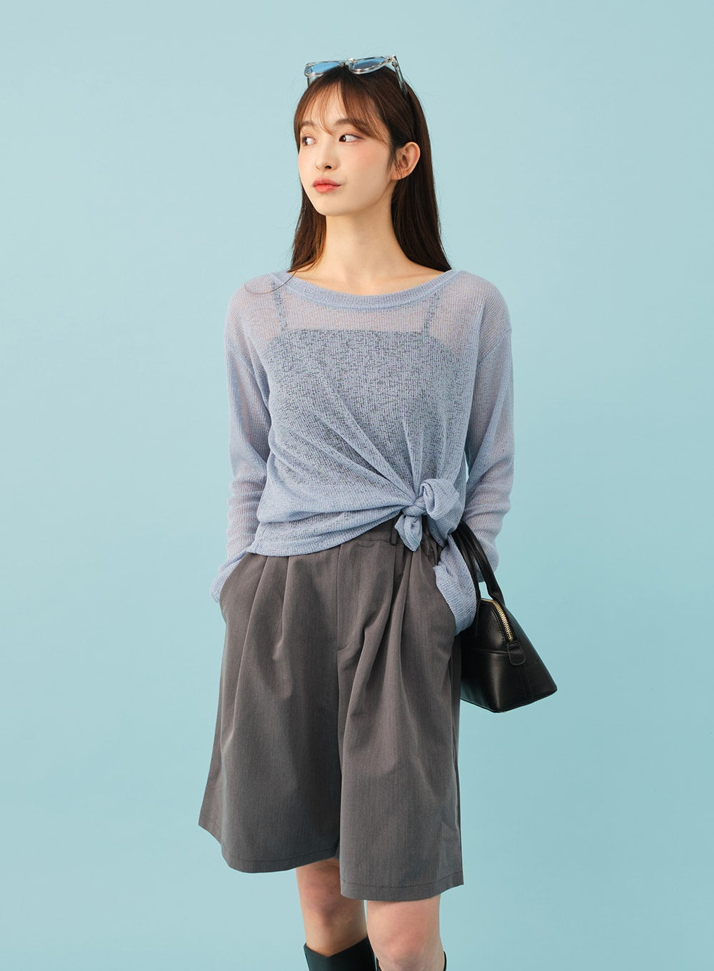 Sheer Cool Asymmetrical Top CJ21