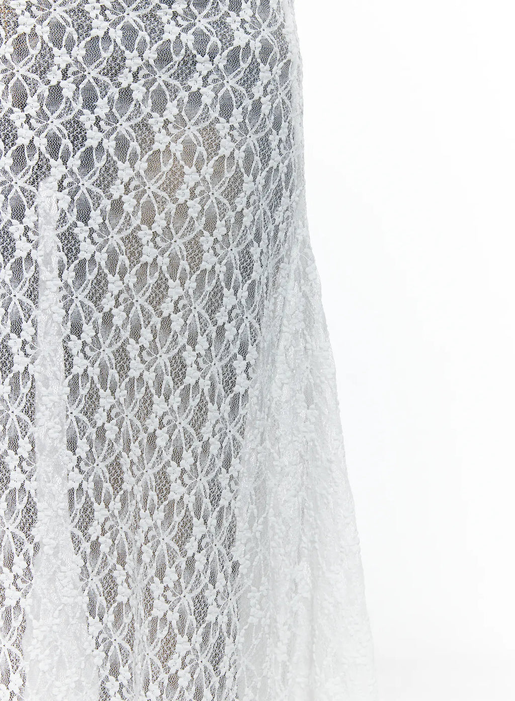 Lace Overlay Maxi Skirt CS502