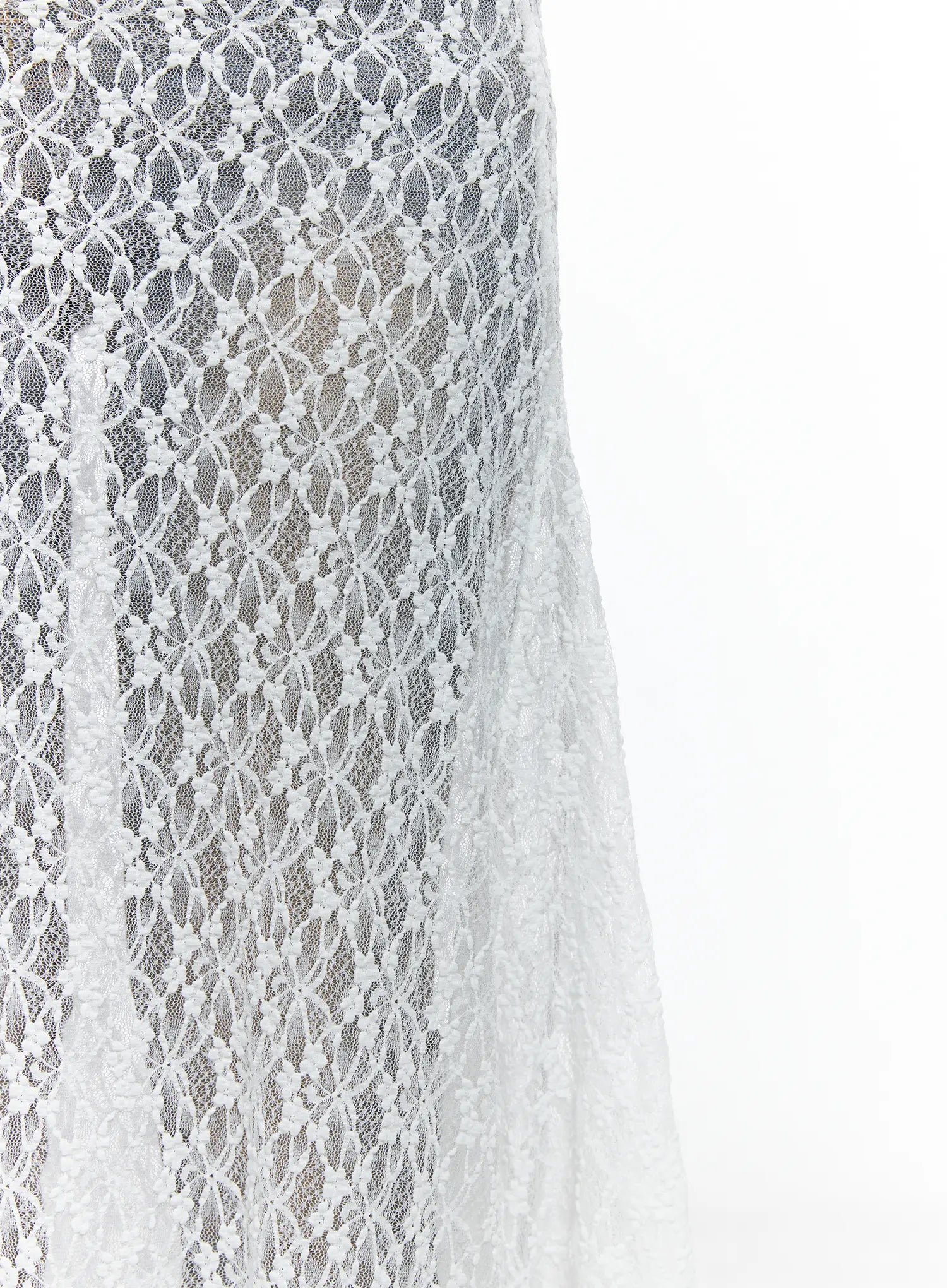 Lace Overlay Maxi Skirt CS502