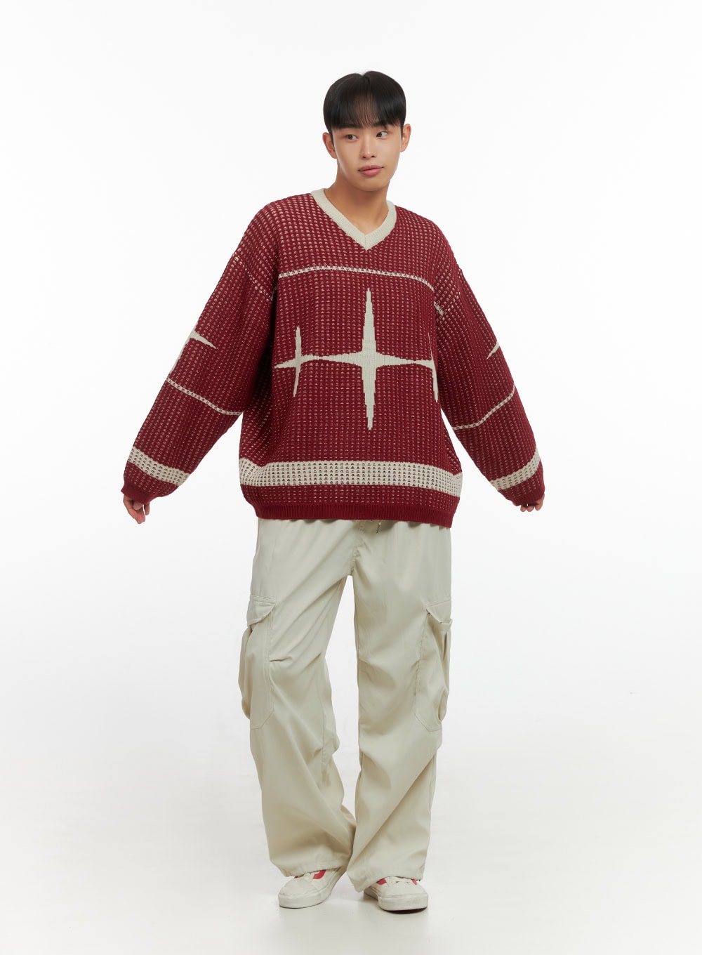 Men's Basic Wide Cargo Pants IO420