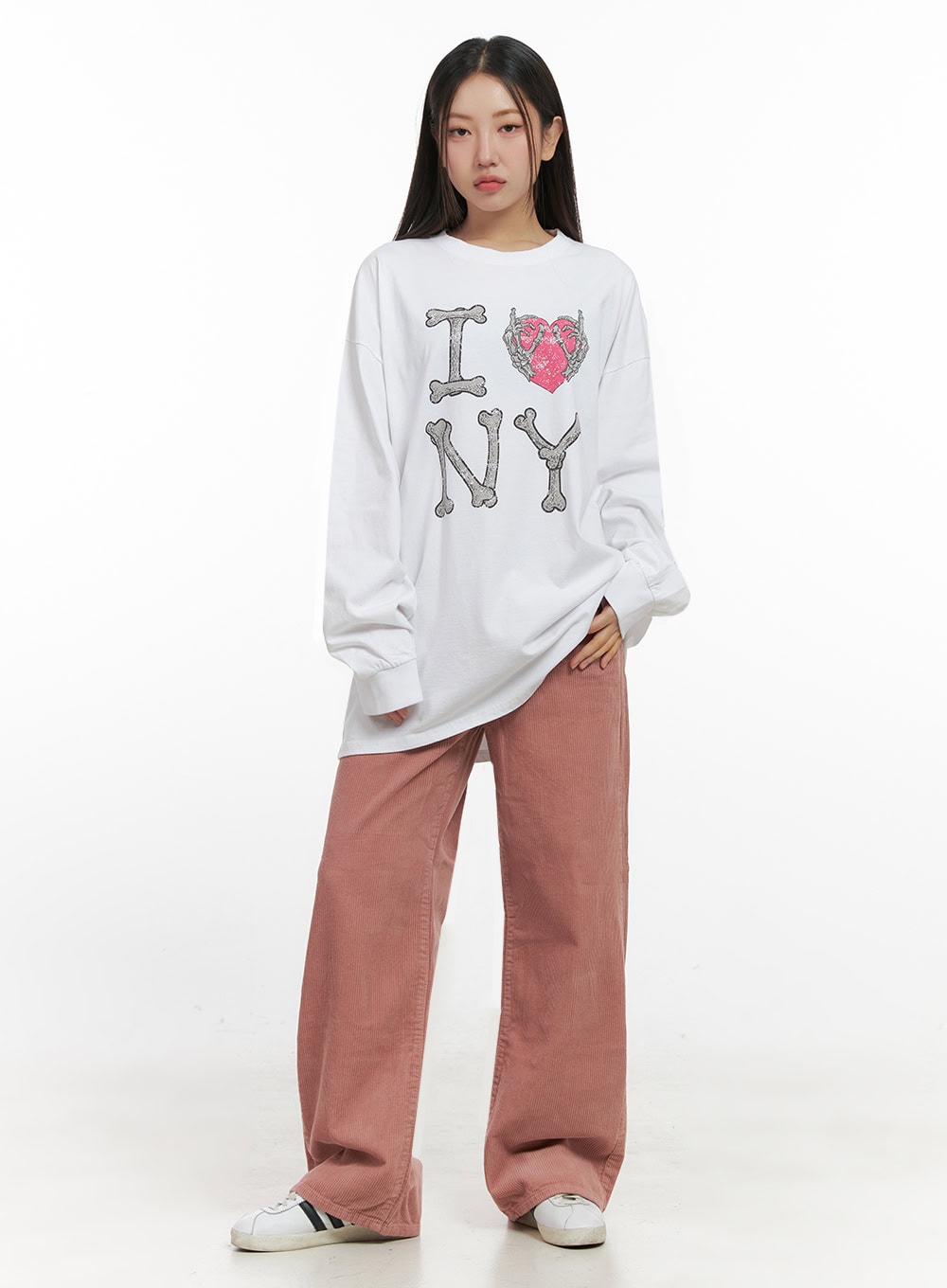 Cotton Graphic Oversize Cardigan IN415