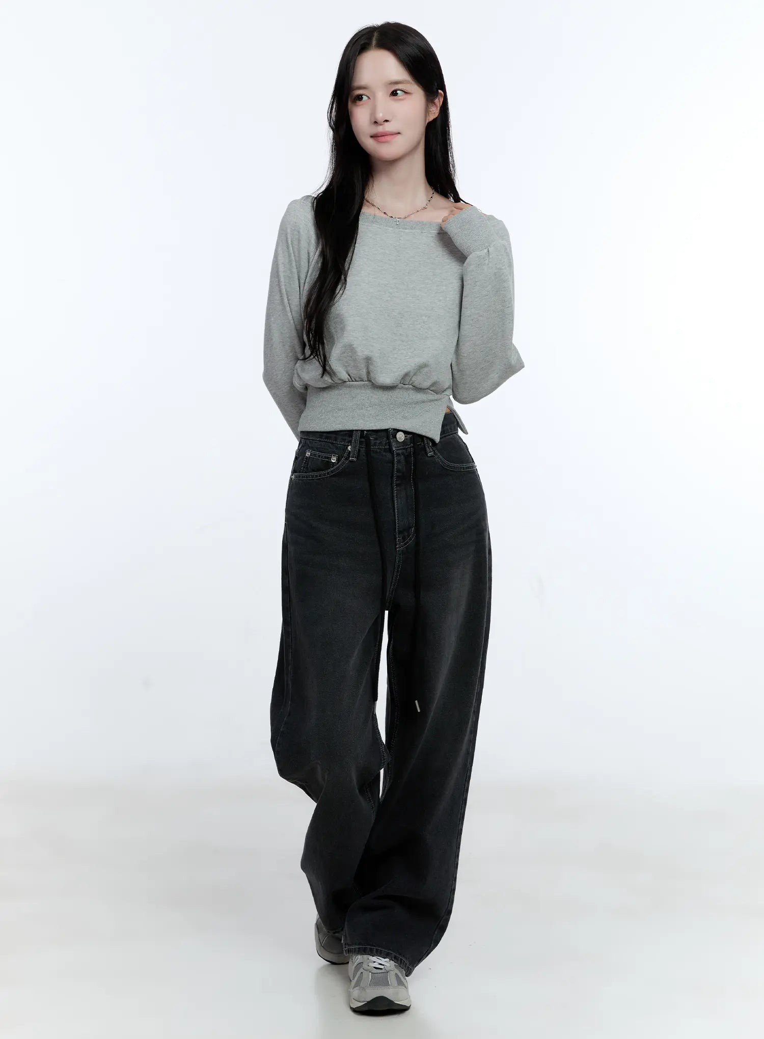 Asymmetric Off-Shoulder Sweatshirt Top CG512