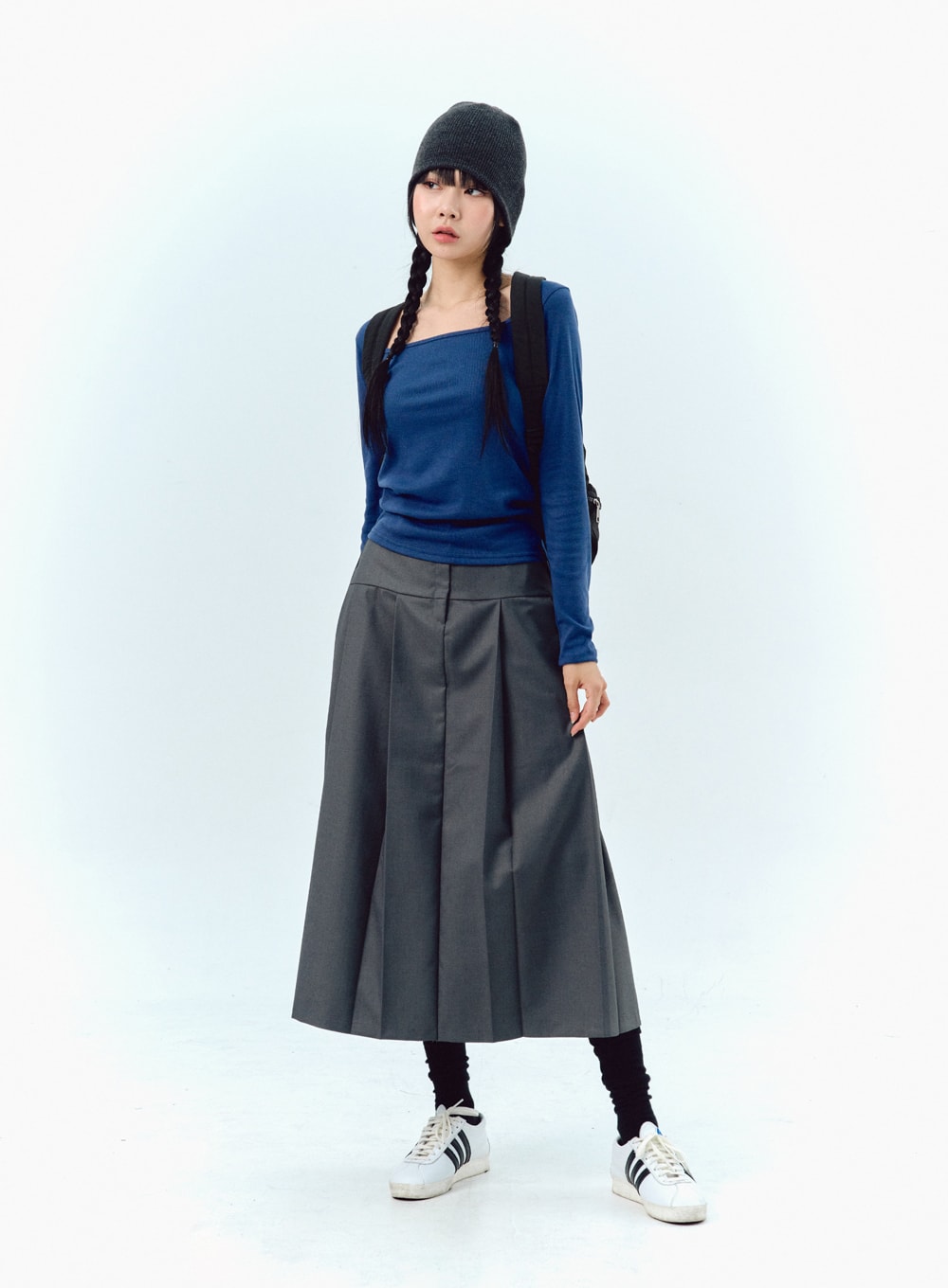 Basic Square Neck Long Sleeve Top IG311