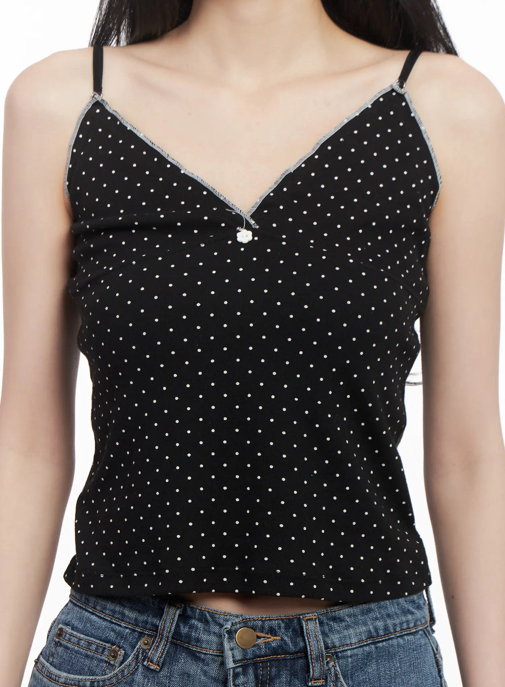 V-Neck Polka Dot Tank Top CL501