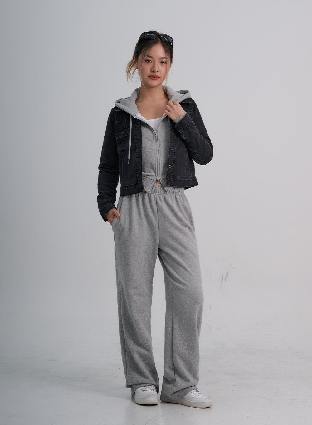 Lewkin Soft Basic Two Way Hoodie Zip Up C1210