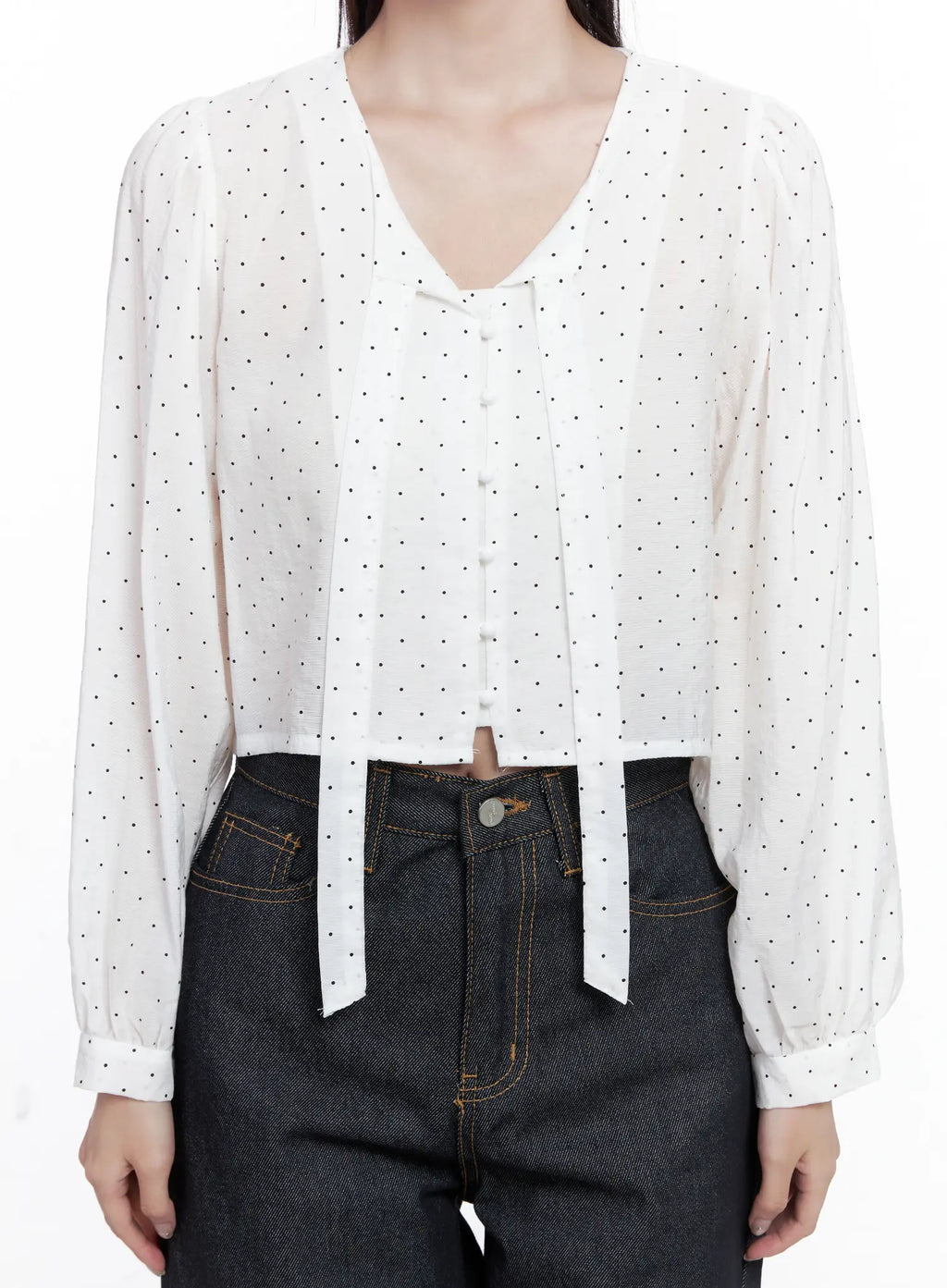 Polka Dot Long Sleeve Blouse CS519