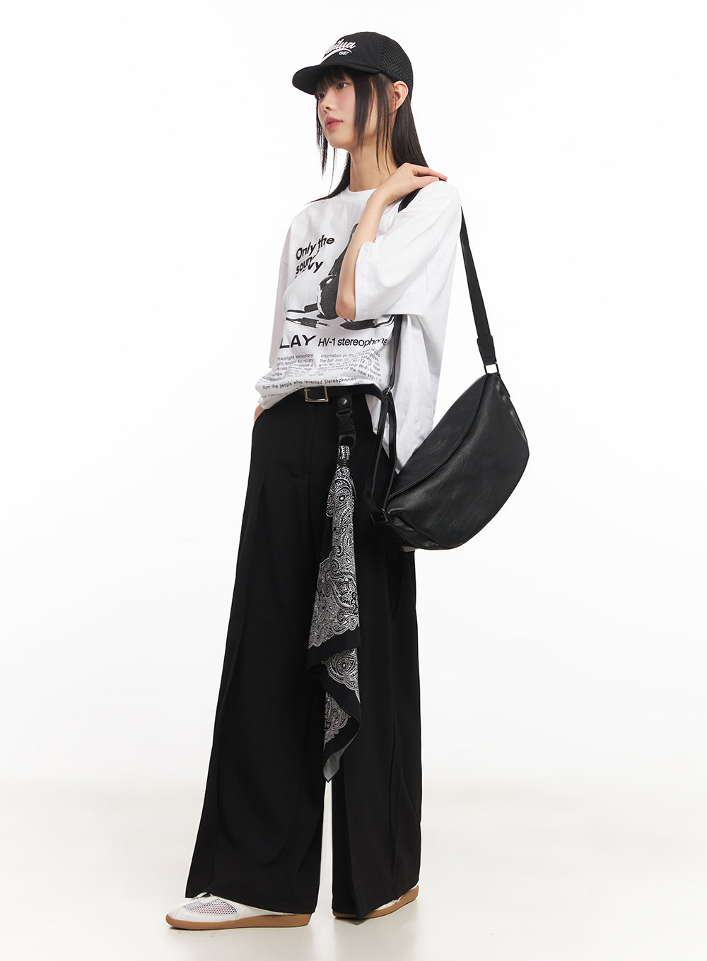 Sound Graphic Oversize T-Shirt IY502