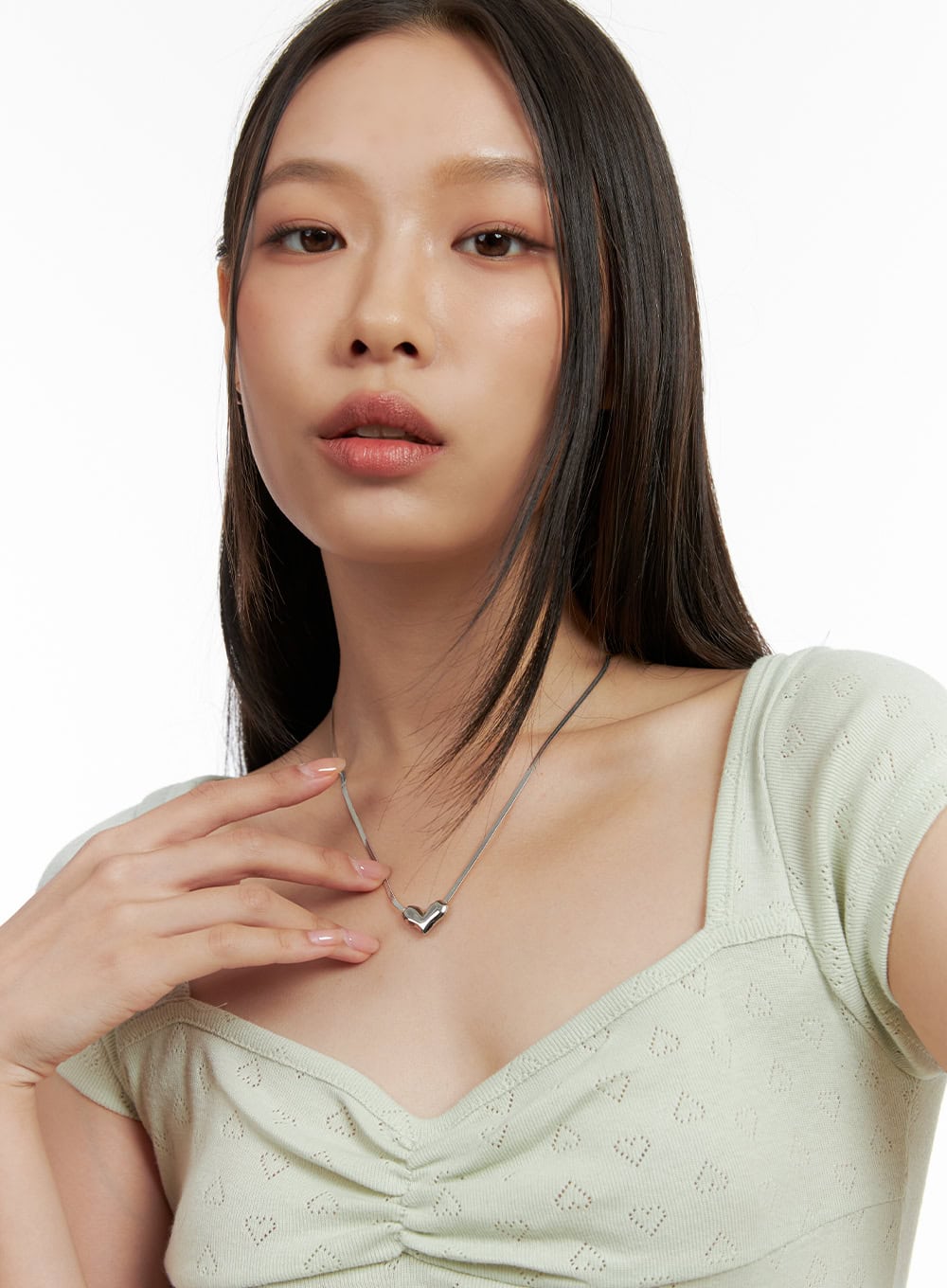 Flat Heart Necklace IL417