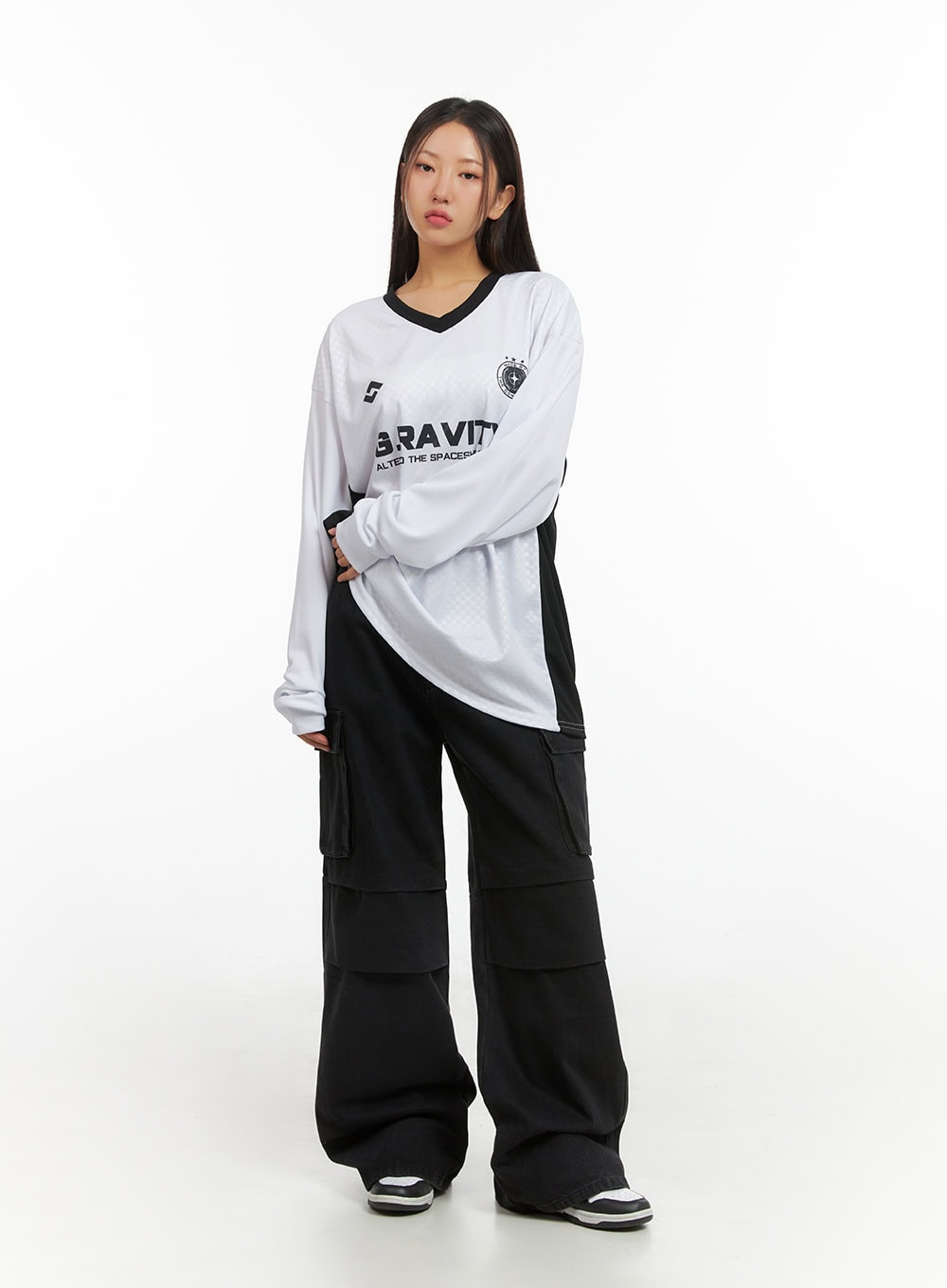 Basic Cargo Wide-Leg Pants IS402