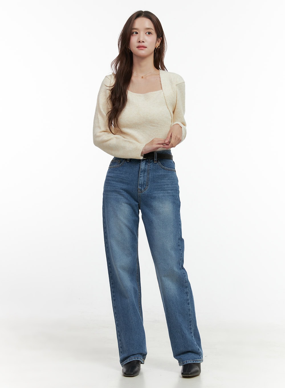 Evelyn Wide-Fit Straight Denim Jeans OO421