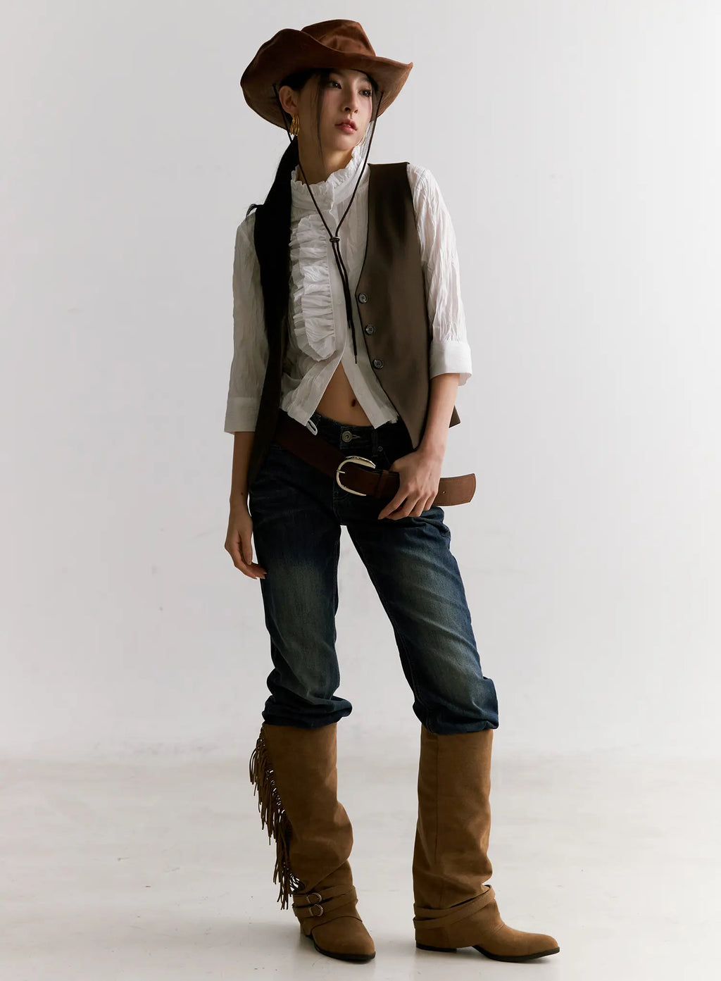 Classic Western Button Vest CC1109