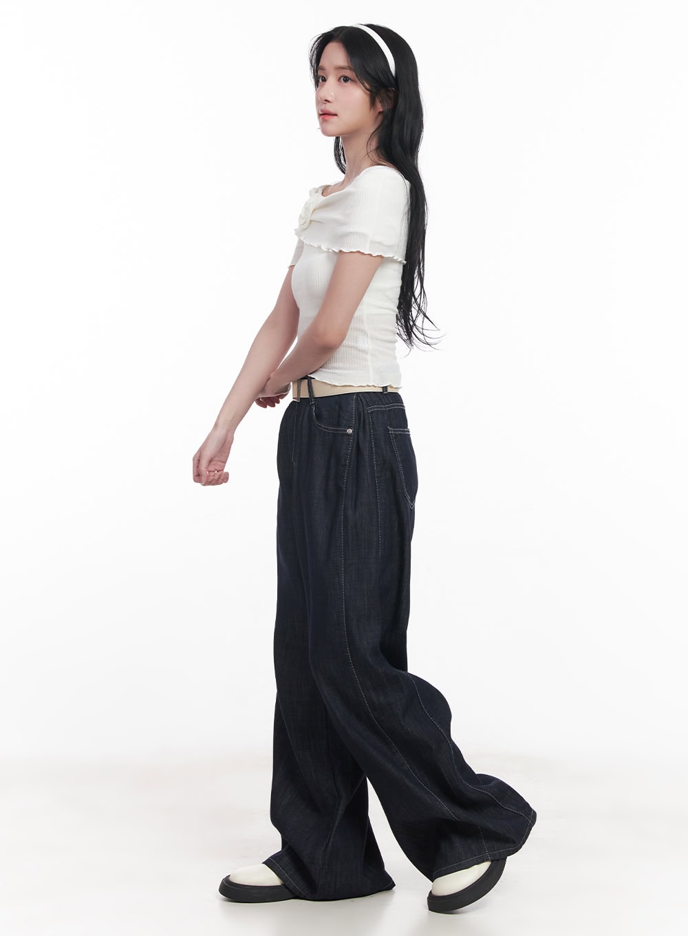 Frill Off-Shoulder Top CY526