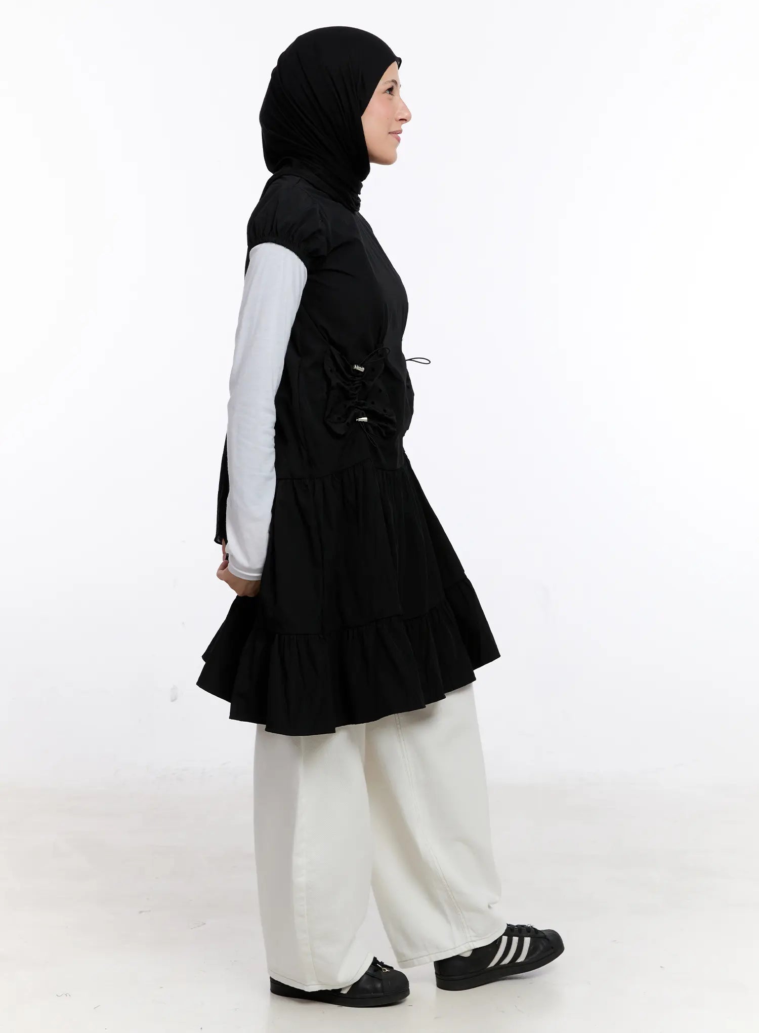 Layered Polka Dot Long Sleeve Dress CS524