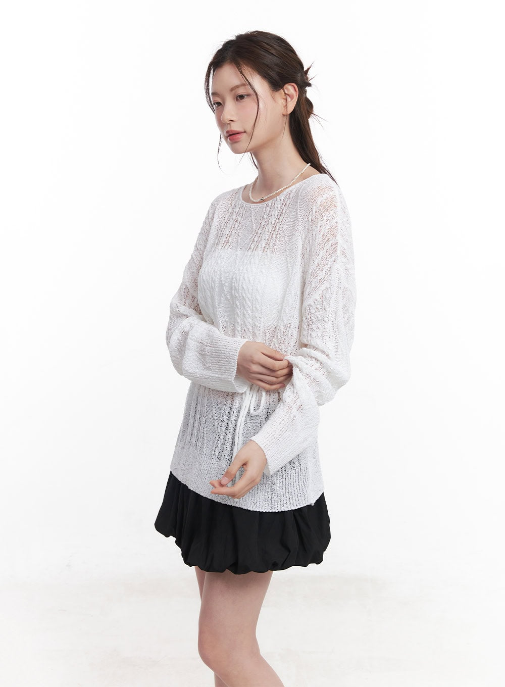Sheer Oversized Sweater CY519