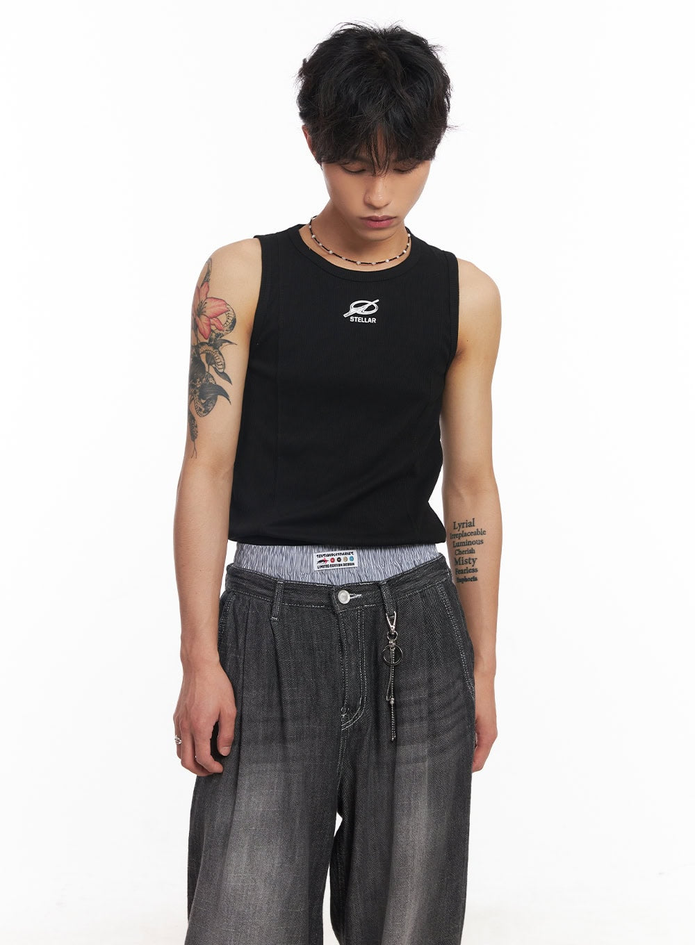 Men's Logo Slim Tank Top IY508