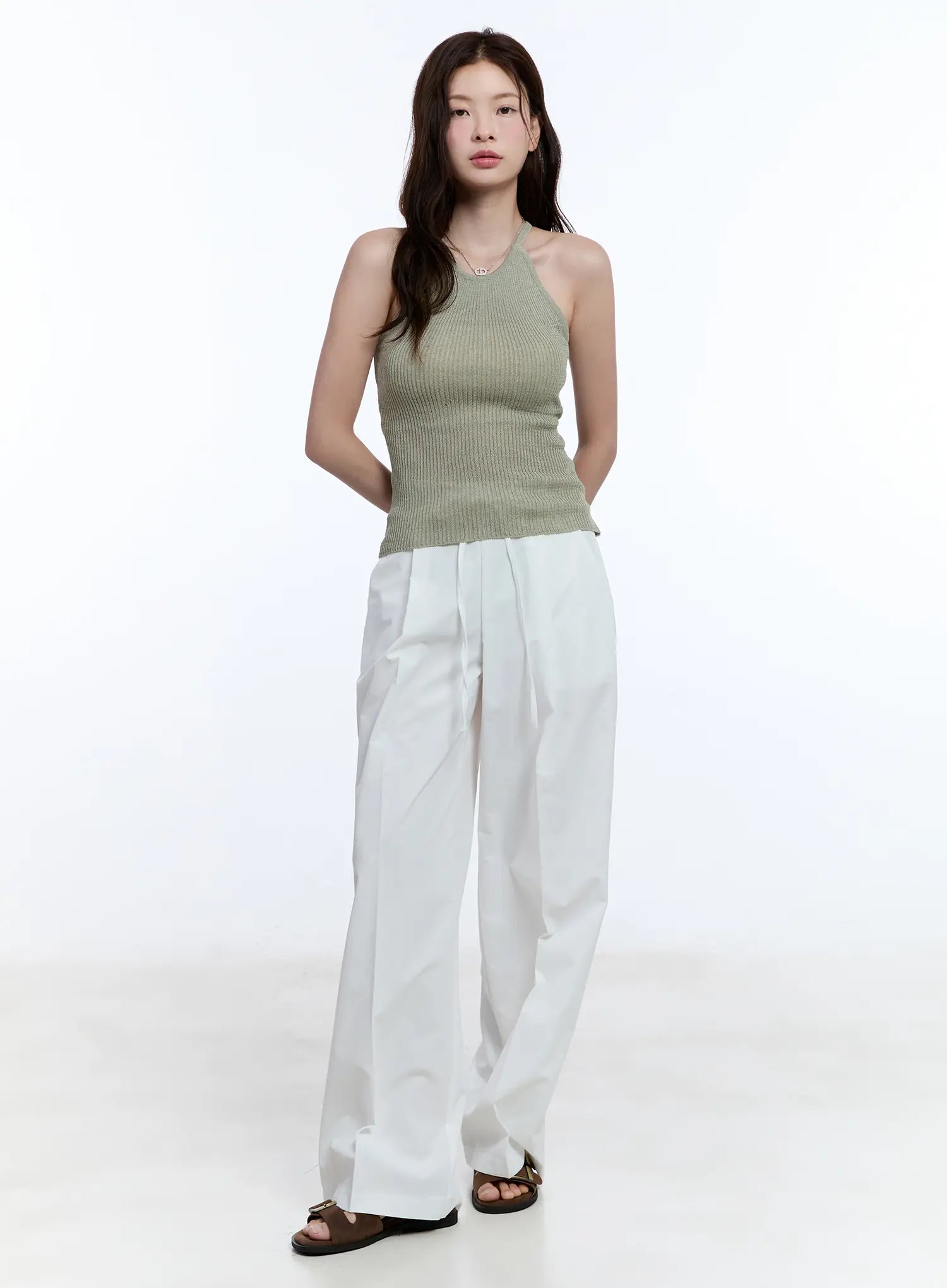 Linen Halter Top CU513