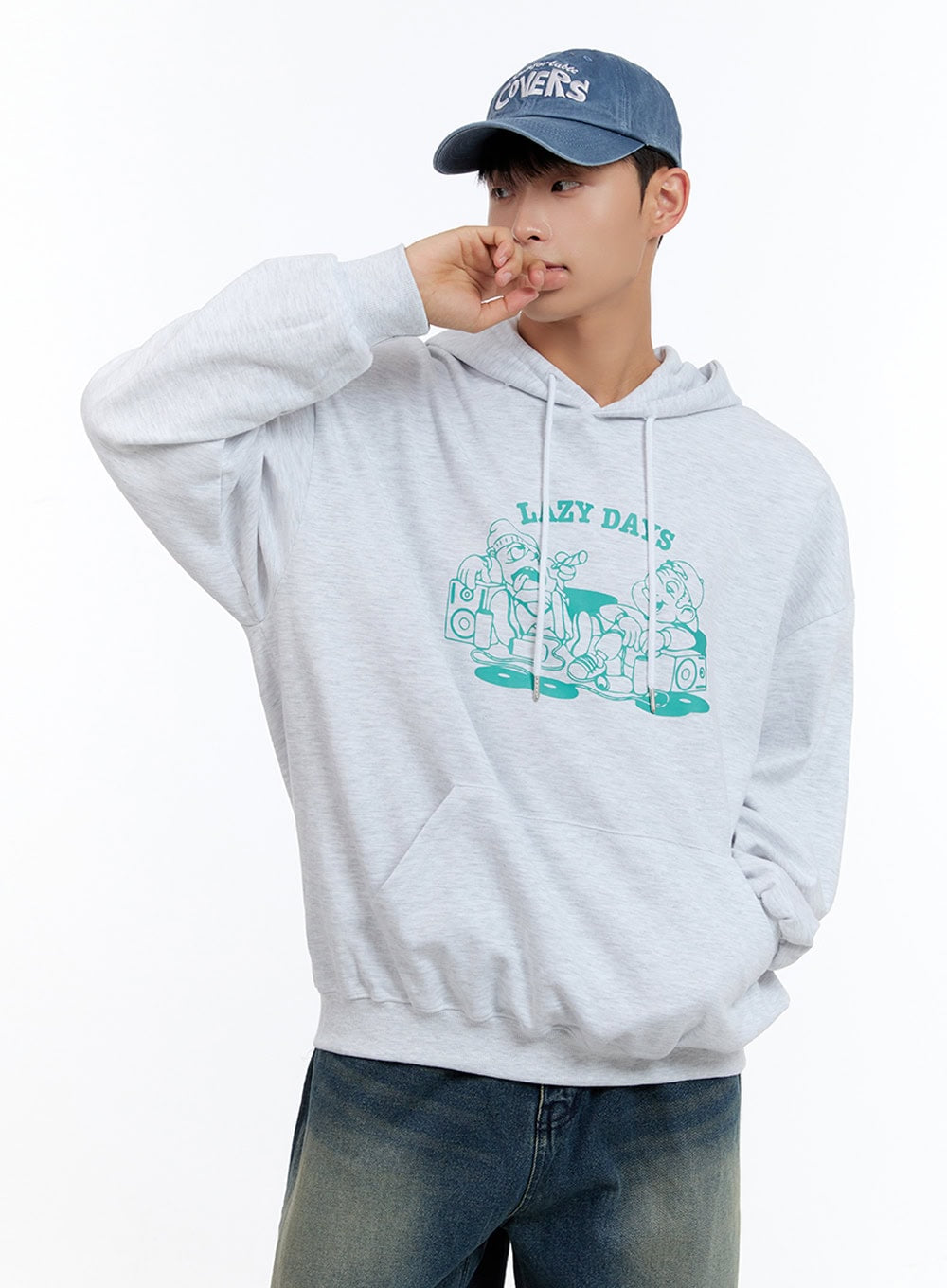 Men's Graphic Hooded Sweatshirt IS412