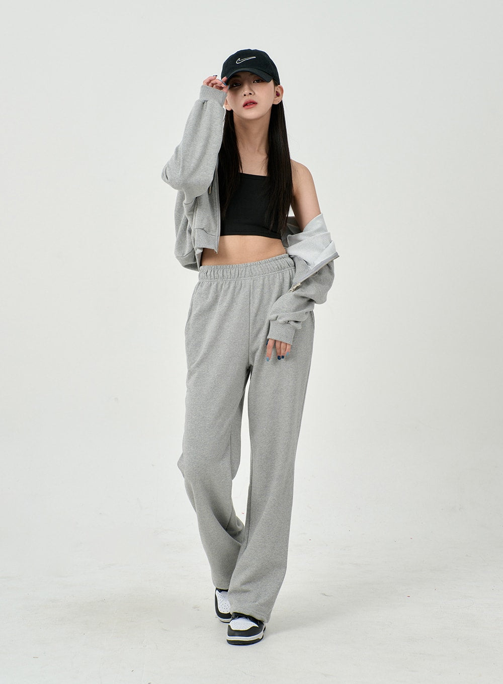 Lewkin Soft Basic Two Way Hoodie Zip Up C1210