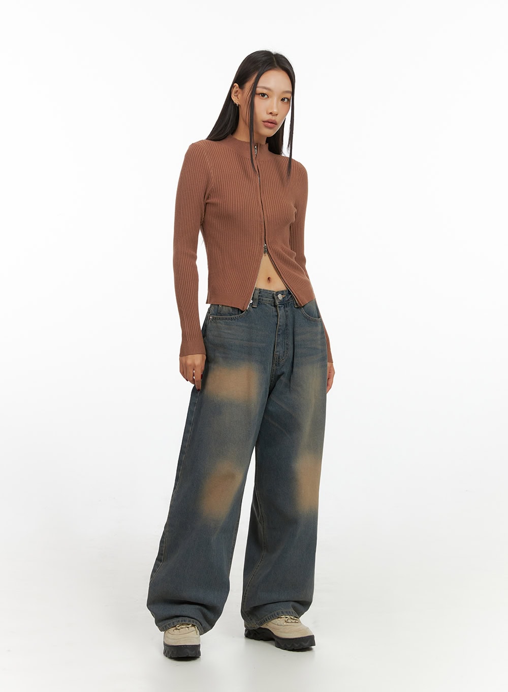 Esme Wide Washed Denim Jeans IS427