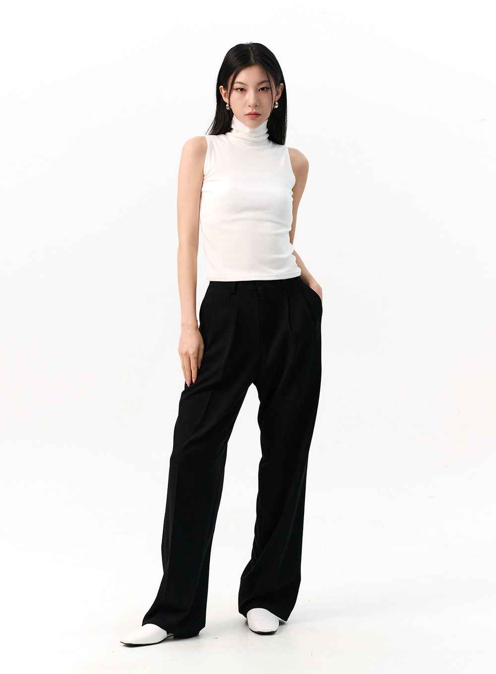 Wide-Fit Pintuck Trousers IO320