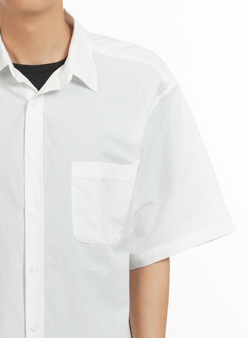 Men's Solid Buttoned Shirt (White) IY431