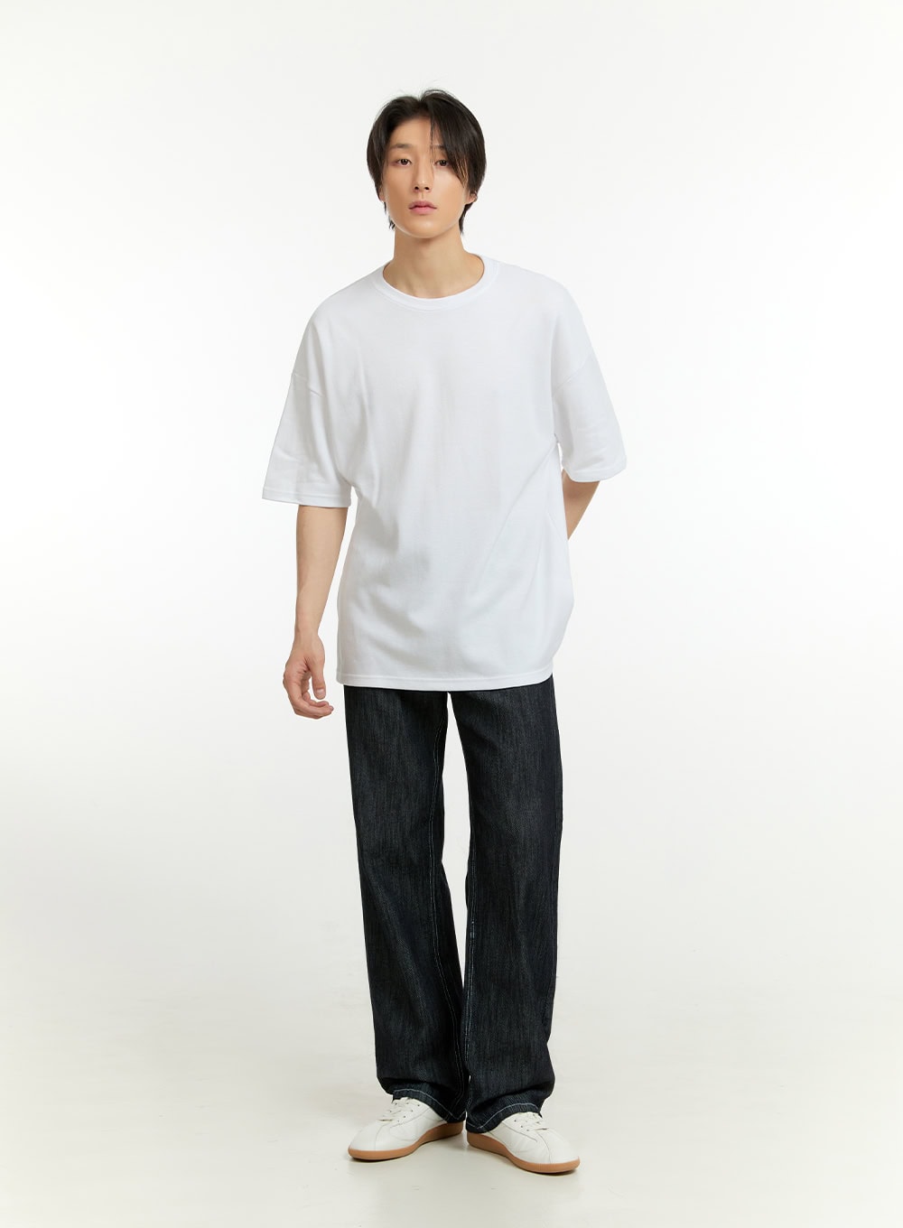 Men's Solid Wide Jeans IL418