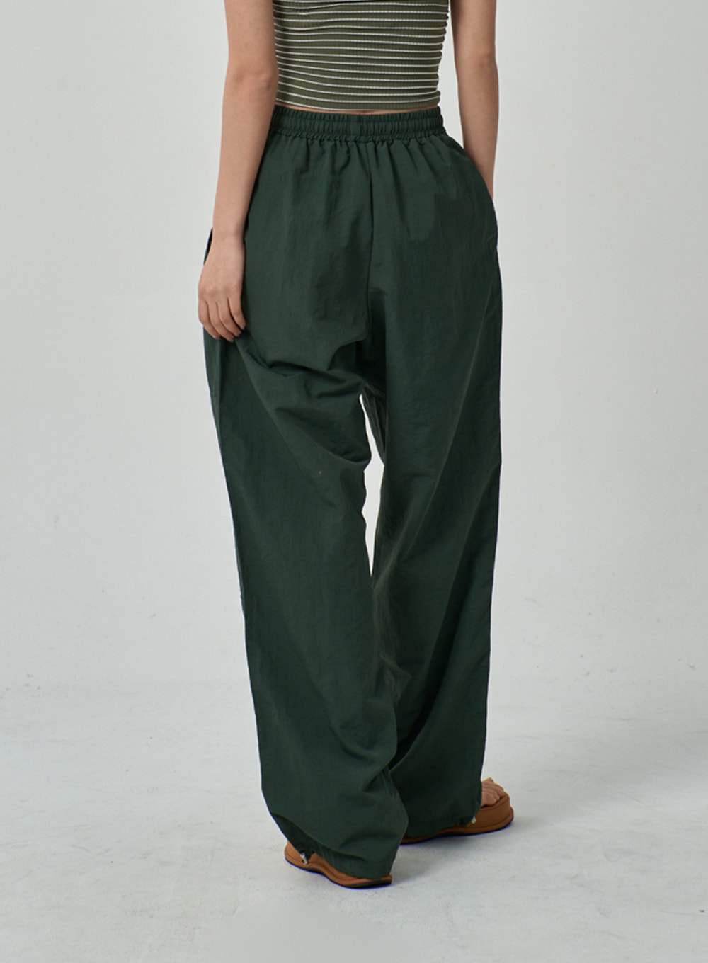 Drawstring Baggy Track Pants IF309