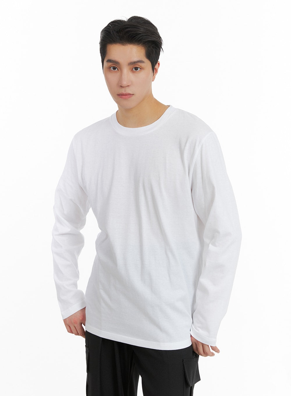 Men's Basic Cotton Long Sleeve T-Shirt IA401