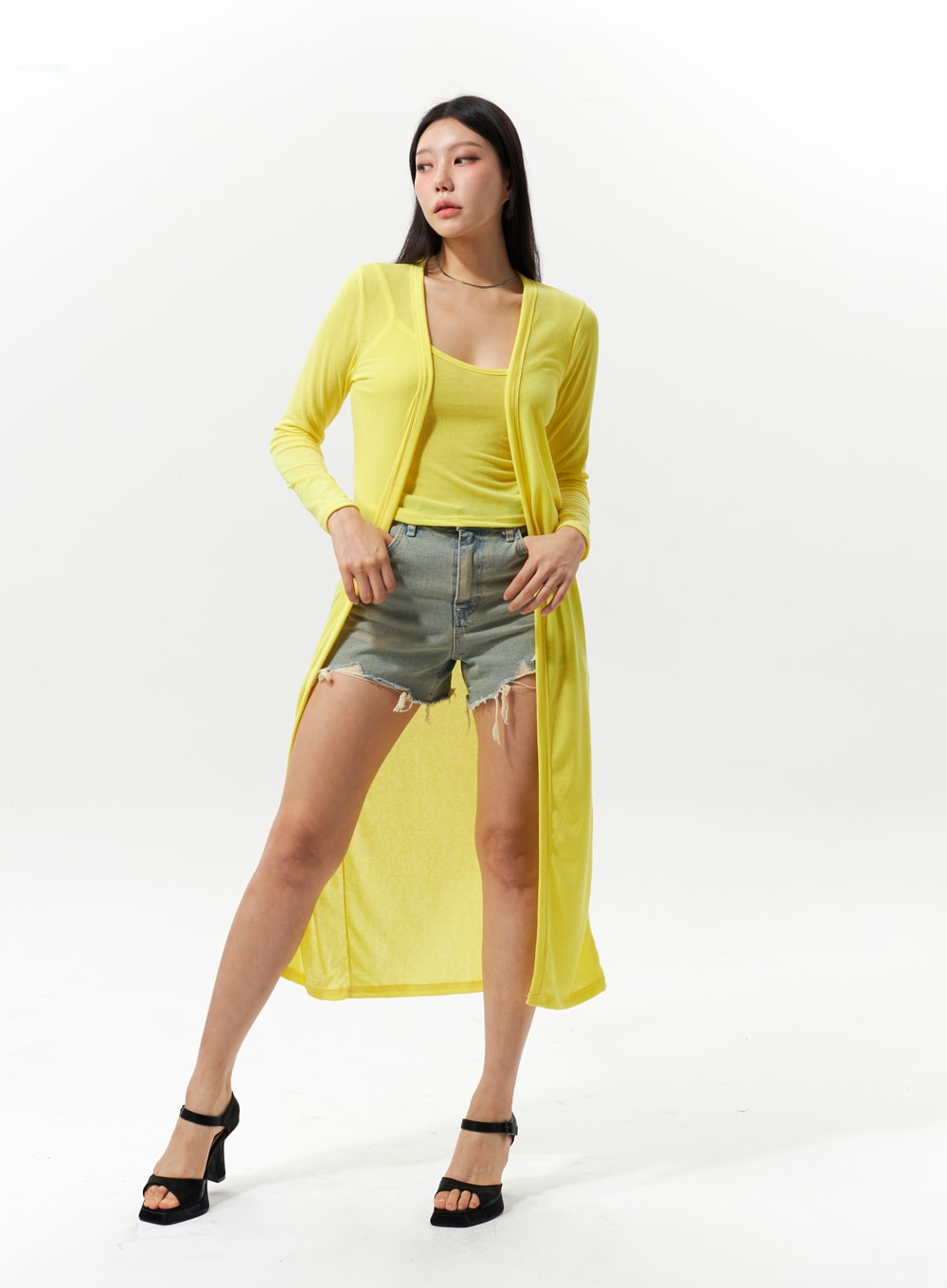 Ripped Hem Denim Shorts IU322