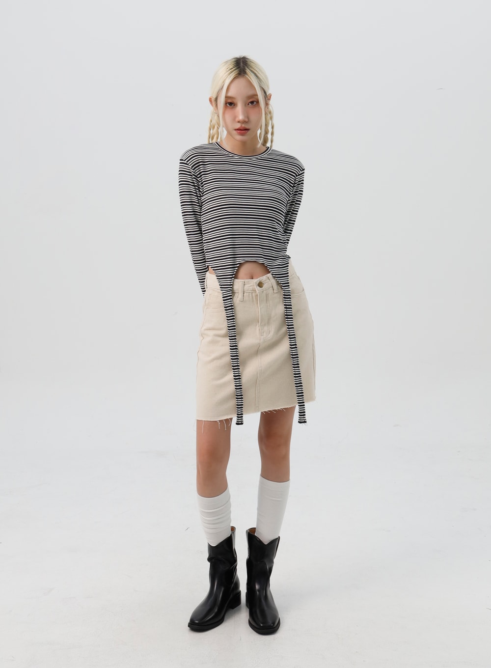 Striped Long Sleeve Top IS307