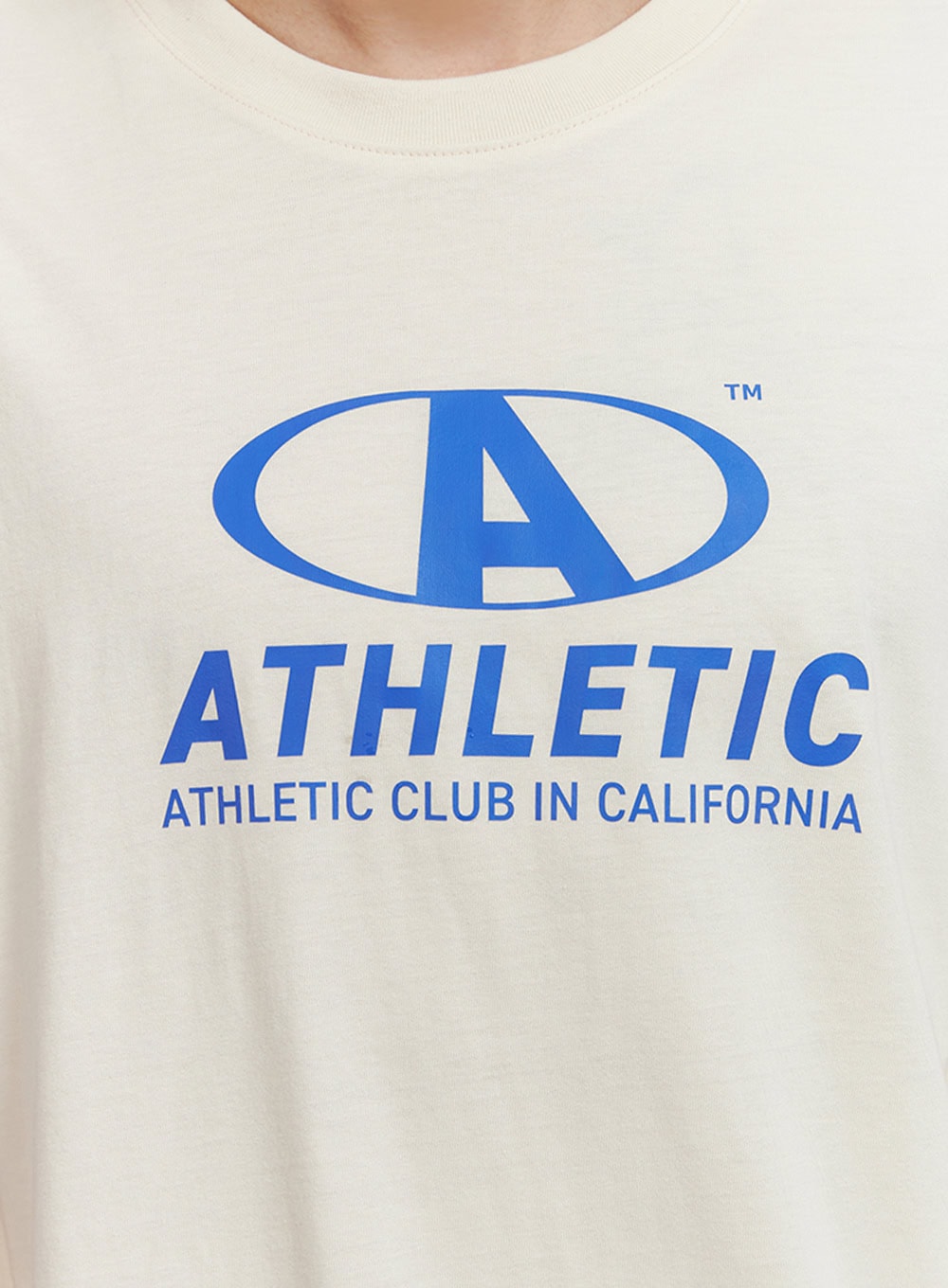 Men's Graphic Round Neck T-Shirt (Light Beige) IL404