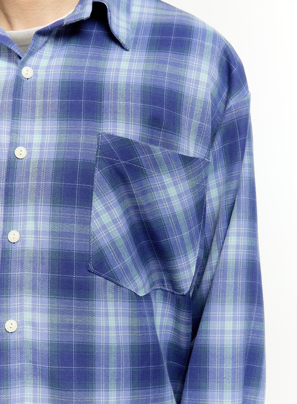 Men's Checkered Buttoned Collar Shirt IL412