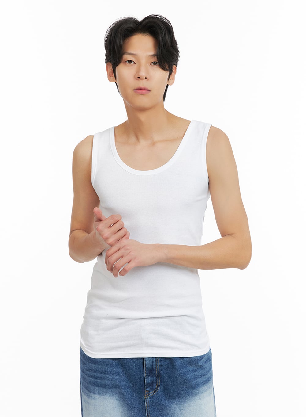 Men's Basic U Neck Tank Top IA402