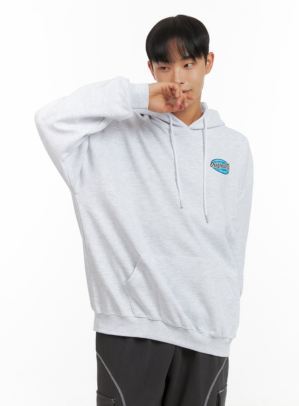 Men's Graphic Hooded Sweatshirt (White) IS420