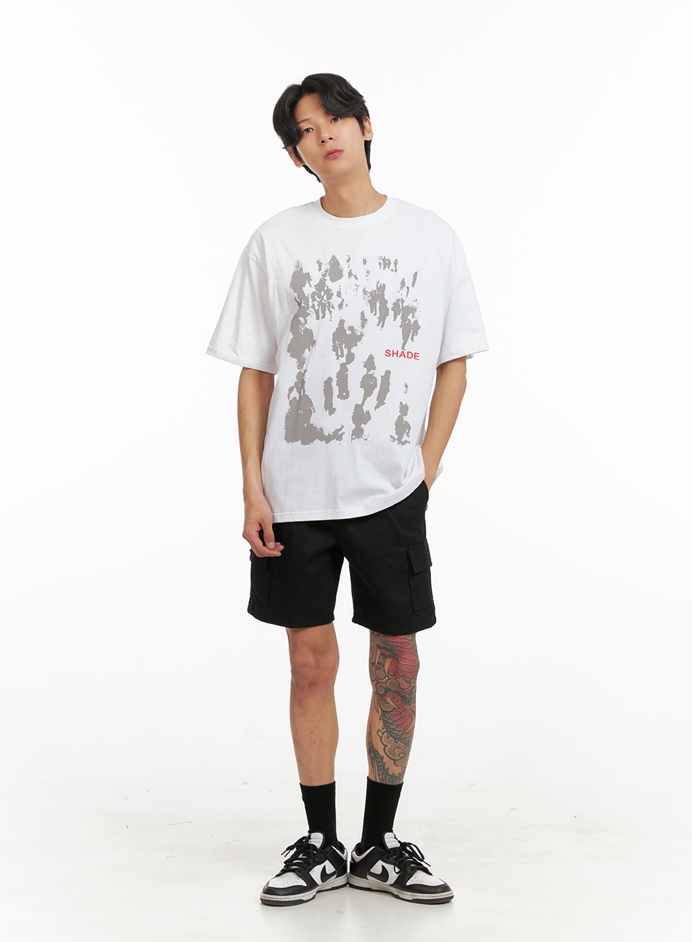 Men's Cargo Pocket Shorts (Black) IY424